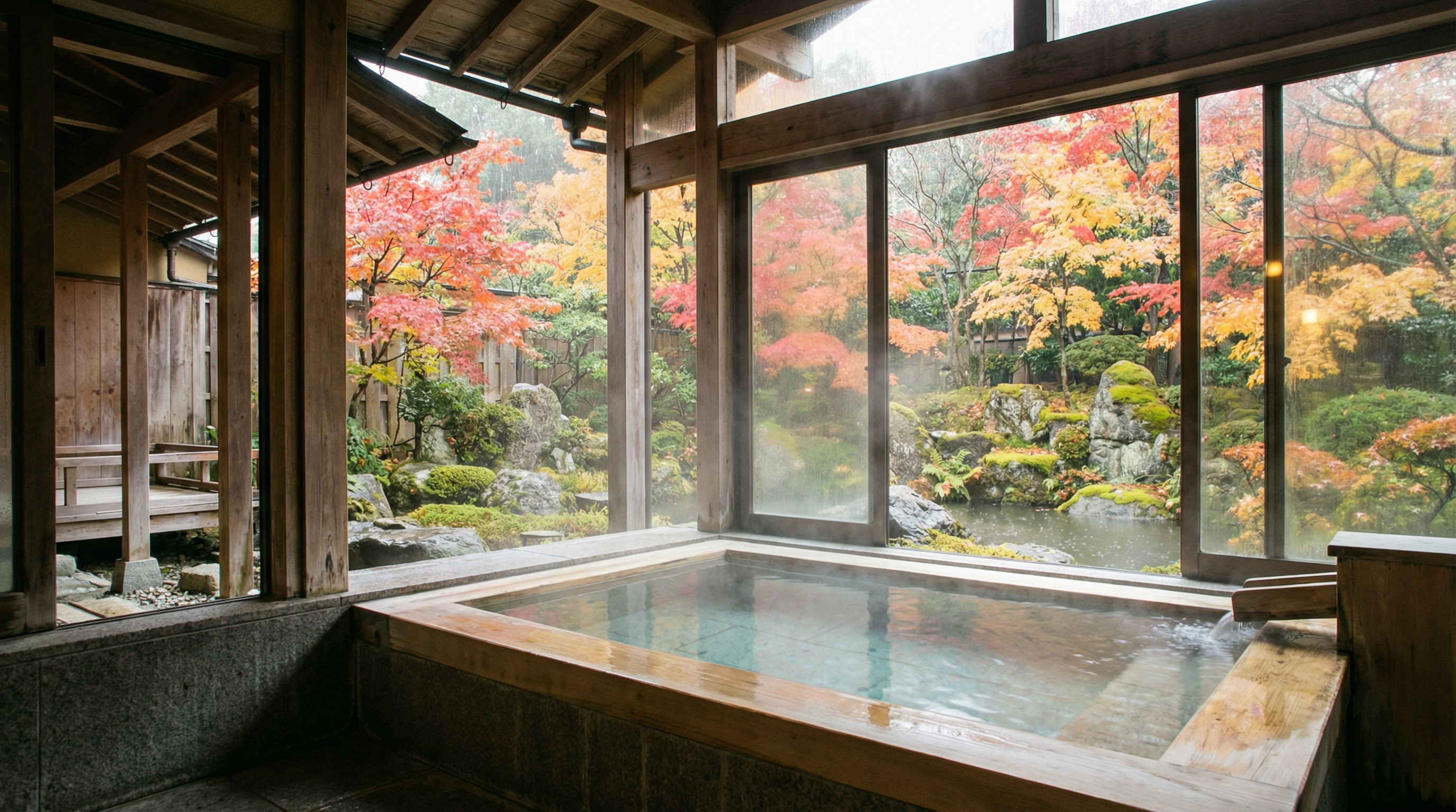 温泉治療の様子